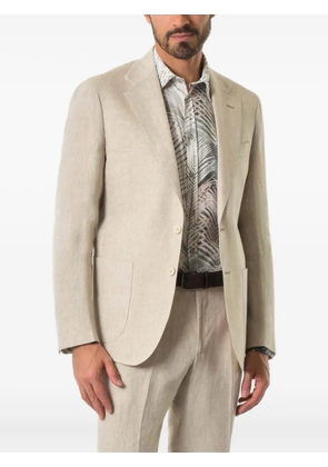 COLAMARINO single-breasted linen blazer - Neutrals