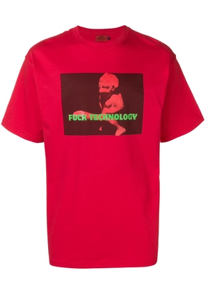 Pressure graphic print T-shirt - Red