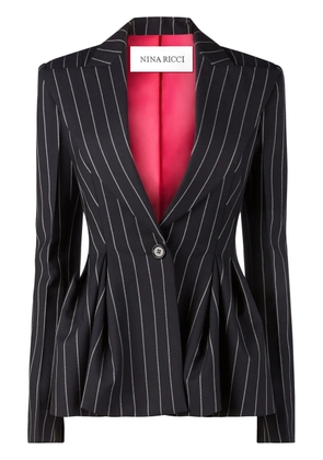 Nina Ricci pinstripe peplum blazer - Black