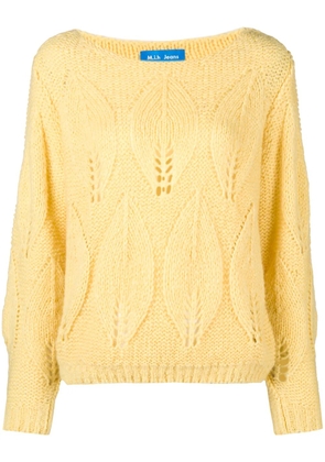 M.i.h Jeans Lacey leaf knit sweater - Yellow