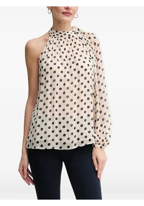 Pedro Del Hierro polka-dot one-shoulder blouse - Neutrals