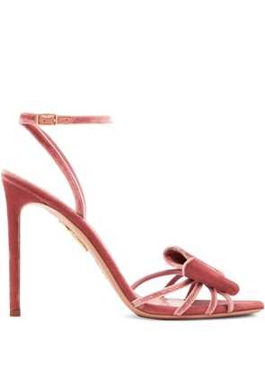 Aquazzura 105mm bow-embellished stiletto sandals - Pink