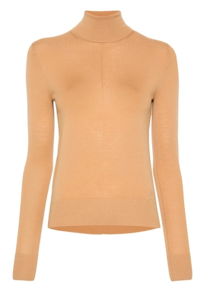 Chloé logo-embroidered wool jumper - Neutrals