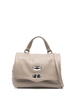 Zanellato grained leather tote bag - Brown