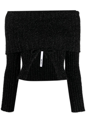 A. ROEGE HOVE ribbed cut-out cropped jumper - Black
