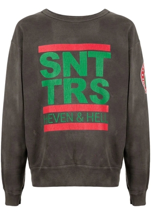 SAINT MXXXXXX logo-print crew-neck sweatshirt - Grey