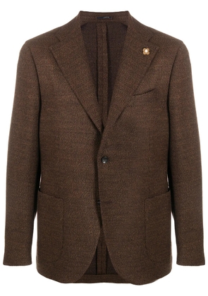 Lardini single-breasted wool blazer - Brown