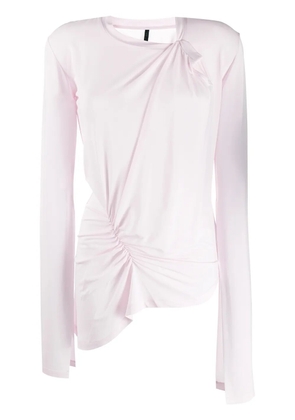 UNRAVEL PROJECT asymmetric long sleeve top - Pink