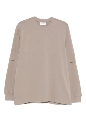 YES LONDON panelled t-shirt - Brown