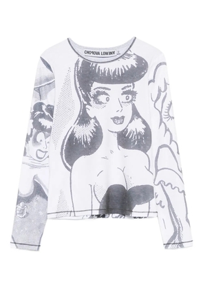 Chopova Lowena Newsprint graphic-print T-shirt - White
