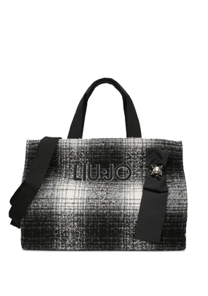 LIU JO large checked tote bag - Black