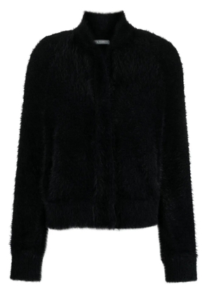 Alberta Ferretti brushed-effect press-stud cardigan - Black