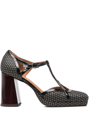 Chie Mihara 75mm T-strap block-heel pumps - Grey