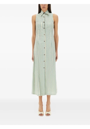 Alysi striped-pattern sleeveless midi dress - Green