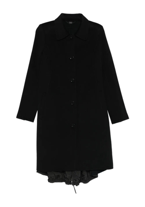 High single-breasted coat - Black