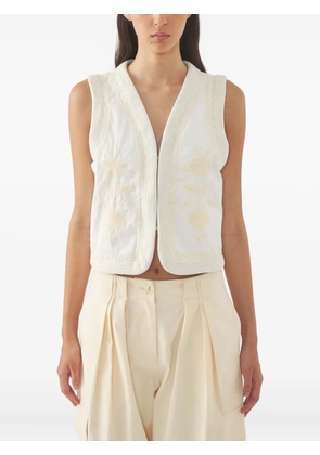 Antik Batik embroidered sleeveless vest - White