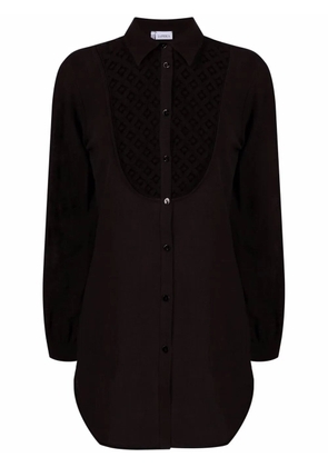 La Perla cut out-detail button-up shirt - Black