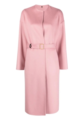 N_8 Milano belted wool-blend trench coat - Pink