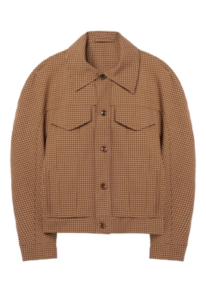 Séfr Matthieu checked shirt jacket - Brown