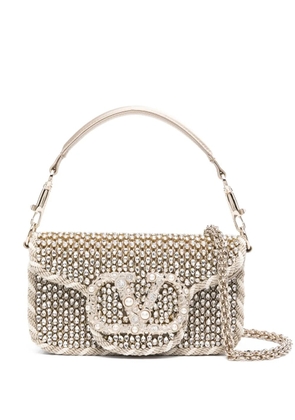 Valentino Garavani Locò crystal-embellished top-handle bag - Green