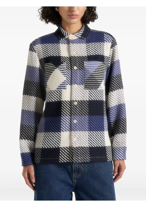 Manière De Voir Rune check-print pocket overshirt - Blue