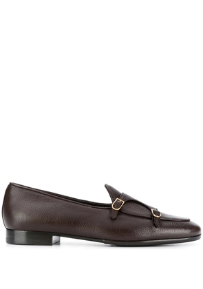 Edhen Milano Brera pebbled monk shoes - Brown