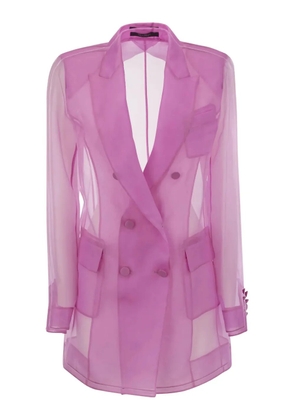 Max Mara double-breasted silk blazer - Pink