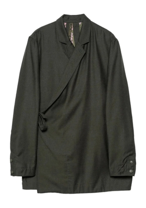 Maharishi wrapped-front blazer - Green