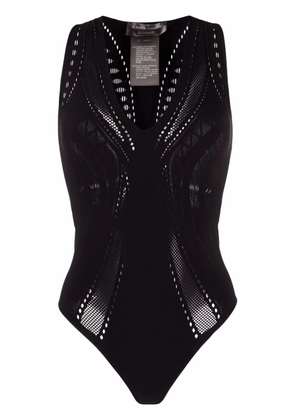 Wolford Ajouré mesh-panel body - Black
