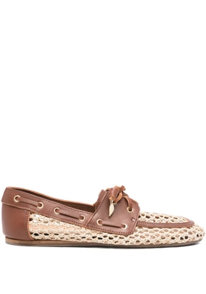 Ancient Greek Sandals Plaria lace-up boat shoes - Brown