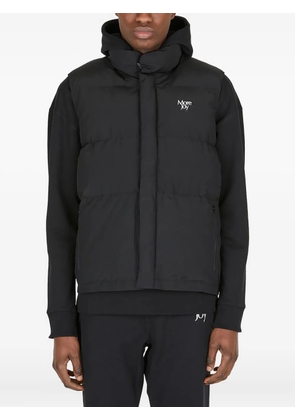 More Joy hooded puffer vest - Black