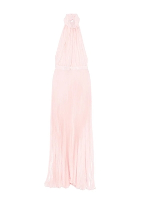 L'IDÉE Eden halterneck pleated gown - Pink