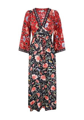 Rixo Dahlia silk midi dress - Black