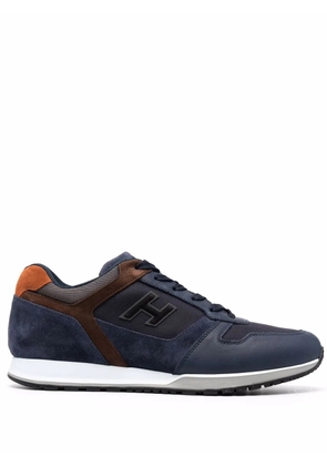 Hogan panelled-leather sneakers - Blue
