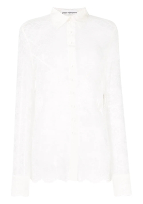 Rabanne sheer lace shirt - White