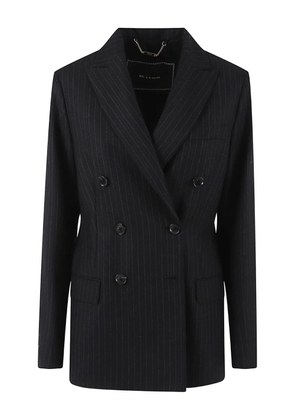 Kiton pinstripe double-breasted blazer - Black