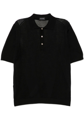 Tagliatore knitted polo shirt - Black