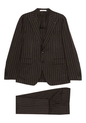 Tagliatore pinstripe-print suit - Brown