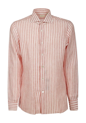 BORRIELLO NAPOLI striped button shirt - Red