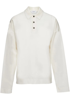 Ferragamo long-sleeve cotton polo shirt - White