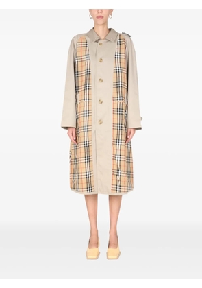 1/OFF check pattern coat - Neutrals