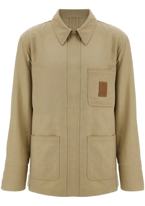 Ferragamo Washed five pocket trousers - Neutrals