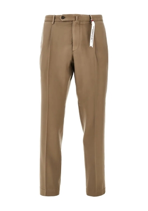 Santaniello pleated-front trousers - Brown