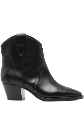 Anna F. leather cowboy boots - Black