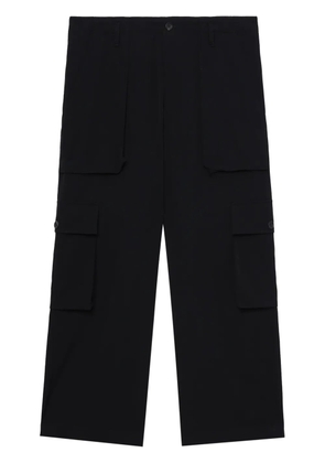 Yohji Yamamoto multi-pocket wool trousers - Black