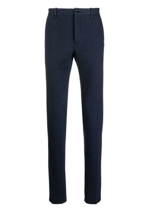Incotex check-pattern straight-leg trousers - Blue