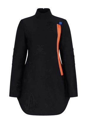 HUI MILANO embroidered zip chinese jacket - Blue