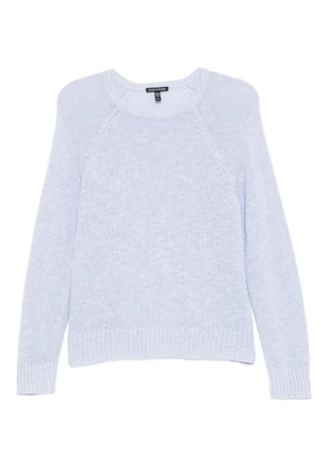 Eileen Fisher slub crew-neck top - Blue