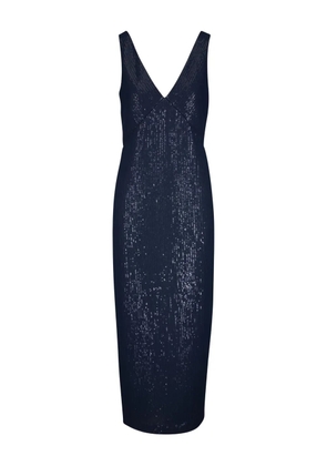 TWP V-neck sequinned dress - Blue