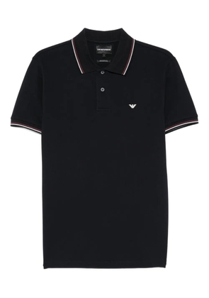 Emporio Armani tipped-collar polo shirt - Blue